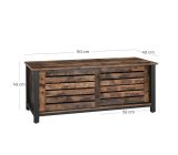 VASAGLE TV Schrank Fernsehtisch 2 Schiebetüre mit 2 Regalebenen 110 x 40 x 45 cm