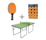 JOOLA TISCHTENNISPLATTE MIT NETZ & ITTF MATCH TISCHTENNISSCHLÄGER & 12ER TISCHTENNISBÄLLE