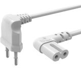Hama Euro Netzkabel Gewinkelt Eurostecker 2 polig Stromkabel TV Konsole
