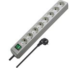 Brennenstuhl Eco-Line, Steckdosenleiste 8-fach Grau