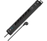 Brennenstuhl 6 fach Steckdosenleiste mit USB A und USB C mit Schalter
