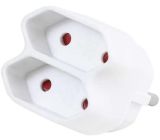 2fach Euro Steckdosenadapter Zwischenstecker Euro auf Schuko 