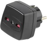 VIVANCO Reisestecker Italien DE auf IT Reiseadapter Reisesteckdose 