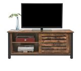 VASAGLE TV Schrank Fernsehtisch 2 Schiebetüre mit 2 Regalebenen 110 x 40 x 45 cm
