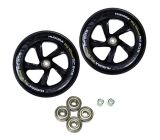 HUDORA Scooter Rollen Set 205 mm inklusive Kugellager - Ersatz-Rollen 