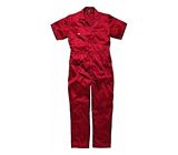 DICKIES Deluxe WORKWEAR Coverall Arbeitskleidung (XXL Kurzarm, Rot)