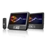 Lenco MES-403 tragbarer DVD-Player mit 2x 22,5 cm 9 Zoll Schwarz