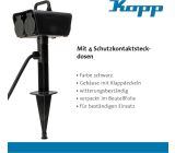 Kopp Außensteckdose 4 Schutzkontakt Gartensteckdose 1,5m