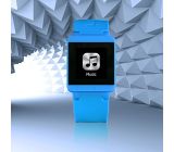 Bluetooth Sport Uhr Unisex Zeit Messer Digital MP3 Sportwatch-100-blau