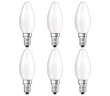 6x Osram LED Kerze Lampe E14 Sockel Warmweiss 40 W