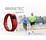 NINETEC Smartfit F2 Rot Fitness Tracker Bluetooth 4.0 Aktivitätsarmband mit Schlafanalyse