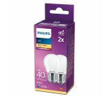 Philips E27 LED Leuchtmittel Tropfen 40W warmweiß Licht [2er-Pack]