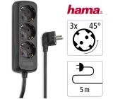 Hama 3fach Steckdosenleiste 5m Steckdose Mehrfachsteckdose 