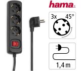 Hama 3fach Steckdosenleiste mit Schalter Dreifachsteckdose Mehrfachsteckdose