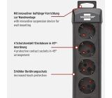 Brennenstuhl Premium-Line Steckdosenleiste 4-fach Steckerleiste mit Schalter