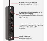 Brennenstuhl Steckdosenleiste 4-Fach mit USB-Ladebuchse Mehrfachsteckdose