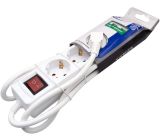 VIVANCO 3 fach Steckdosenleiste mit Schalter + 2fach USB Mehrfachsteckdose