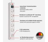 Brennenstuhl Bremounta Steckdosenleiste 5-fach mit USB-Ladefunktion Mehrfachsteckdose