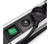 Vivanco 4-fach Steckdosenleiste mit Schalter Flachstecker 2m 