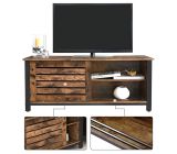 VASAGLE TV Schrank Fernsehtisch 2 Schiebetüre mit 2 Regalebenen 110 x 40 x 45 cm