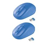 Trust Primo Kabellose Optische Maus 1600 DPI Blau [2er]