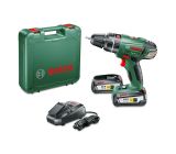 Bosch Akku Schlagbohrschrauber PSB 18 LI-2  inkl. 2 Akkus Ladestation und Koffer