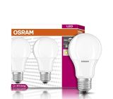 OSRAM LED-Lampe E27 Classic A / 8.5W - 60 Watt-Ersatz, LED Birne als Kolbenlampe / matt, warmweiß - 2700K, 2Stück.R2.F37.6842 