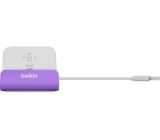 Belkin Lightning Lade/Sync-Dockingstation inkl1,2m USB-Kabel für iPhone lila