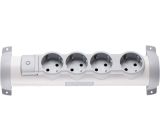 Legrand Drehbare Steckdosenleiste 4-Fach mit Schalter [Ohne Kabel]