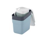 Curver Mülleimer SET 2 x 10 L + 2 x 20 L Mülltrenner Stapelbar Abfalleimer