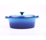 Fontignac by Staub Cocotte 29 cm, oval, Dunkelblau, Gusseisen