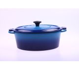 Fontignac by Staub Cocotte 29 cm, oval, Dunkelblau, Gusseisen