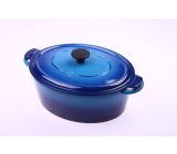 Fontignac by Staub Cocotte 29 cm, oval, Dunkelblau, Gusseisen