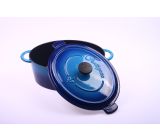 Fontignac by Staub Cocotte 29 cm, oval, Dunkelblau, Gusseisen