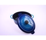 Fontignac by Staub Cocotte 29 cm, oval, Dunkelblau, Gusseisen