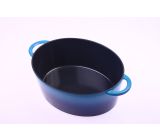 Fontignac by Staub Cocotte 29 cm, oval, Dunkelblau, Gusseisen