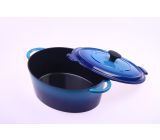 Fontignac by Staub Cocotte 29 cm, oval, Dunkelblau, Gusseisen