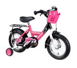 HUDORA Kinder-Fahrrad mit Stützrädern Fahrrad f12 Zoll pink 