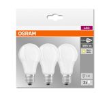 Osram LED Base Classic A E27 75W Warmweiß Leuchtmittel 3er- Pack