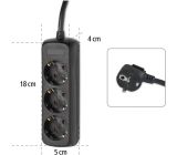 Hama 3fach Steckdosenleiste 3m Steckdose Mehrfachstecker 