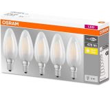 Osram LED E14 Glühbirne kerzenform warmweiß [5er Pack]
