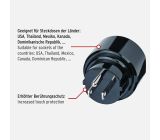 Brennenstuhl Reisestecker / Reiseadapter für USA Steckdose und Euro Stecker