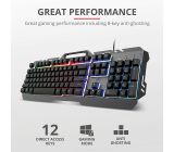 Trust GXT Gaming Tastatur mechanisch LED beleuchtet RGB QWERTZ DE Layout 