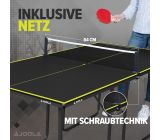 [KOMBİ DEAL] JOOLA Tischtennisplatte mit Netz Mittelgroß mit 24x Tischtennisbälle 