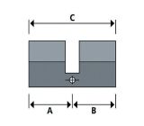 ABUS® E50N 30/35 Zylinderschloss Profilzylinder inkl. 3 Schlüssel