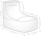 SITTING POINT Sitzsack Brava Chuck 105x60x70cm rot