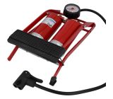Fischer Fußpumpe Doppelzylinder Luftpumpe Duokopf mit Manometer