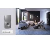 Kopp Paris Universalschalter Drucktaste Wechselschalter Silber