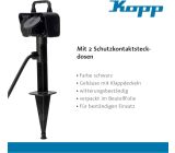 Kopp Außensteckdose Erdspieß mit 2 Schutzkontakt Gartensteckdose 1.5m
