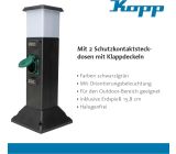 Kopp Energiesäule 2-fach Gartensteckdose mit LED Beleuchtung